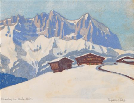 Englbert Lap (Graz 1886 - Innsbruck 1970) Giornata invernale sul Wilder...
