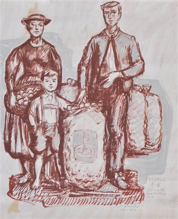 Hans Prünster (Riffian/Rifiano 1907 - Bozen/Bolzano 2005) Bozzetto per...