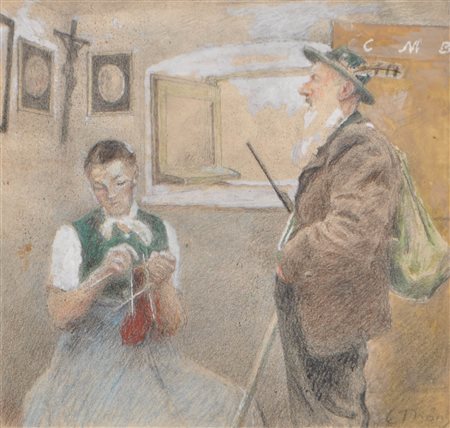 Eduard Thöny (Brixen/Bressanone 1866 - Holzhausen am Ammersee 1950) La visita...