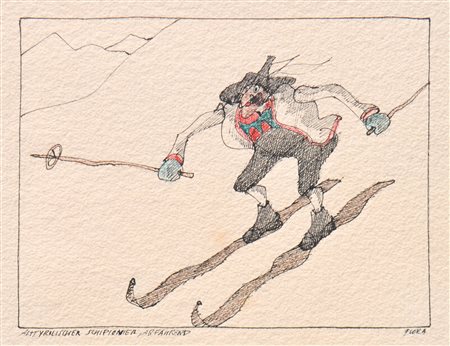Paul Flora (Glurns/Glorenza 1922 - Innsbruck 2003) Pioniere dello sci del...