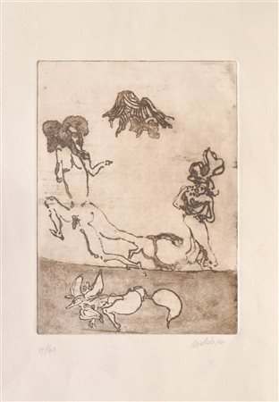 Kurt Moldovan (Wien/Vienna 1918 - 1977) Centauro;Acquaforte, 32,5 x 24 cm...