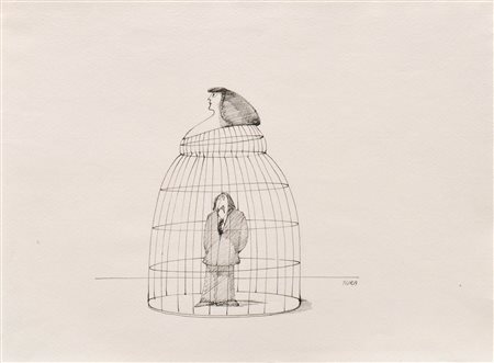 Paul Flora (Glurns/Glorenza 1922 - Innsbruck 2003) Moglie emancipata, 1970...