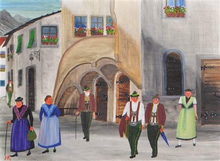 Hans Kompatscher (Völser Aicha 1906 -Bozen/Bolzano 1988) Dopo la santa messa...