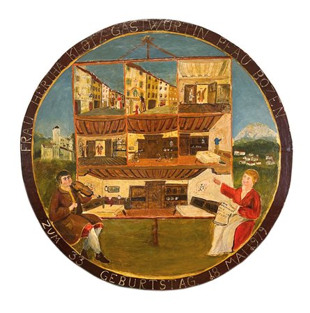 Hans Kompatscher (Völser Aicha 1906 -Bozen/Bolzano 1988) Bersaglio "Gasthaus...