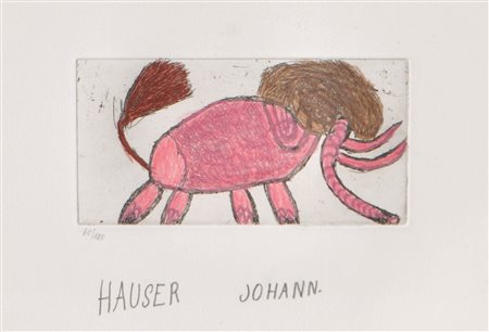 Johann Hauser (Bratislava 1926 - Klosterneuburg 1996) Elefante;Acquaforte,...