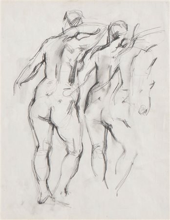 Hans Ebensperger (Prad am Stilfserjoch 1929 - 1971) Nudi femminili;Matita, 35...