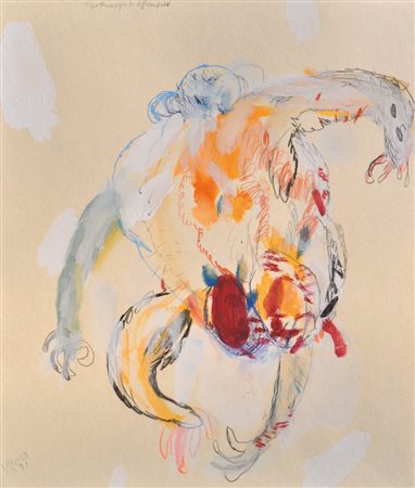 Peter Adrian Larcher (Bregenz 1955 - Innsbruck 2024) Ciotola a colori -...