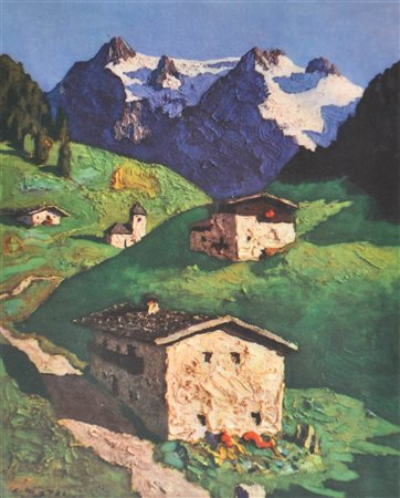 Alfons Walde (Oberndorf 1891 - Kitzbühel 1958) Primavera in Tirolo / Domenica...