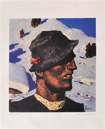 Alfons Walde (Oberndorf 1891 - Kitzbühel 1958) Boscaiolo, 1950 ca.;Stampa...