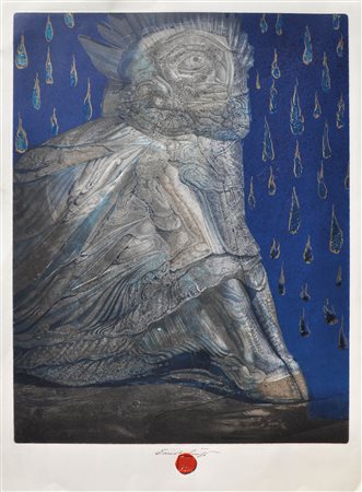 Ernst Fuchs (Wien/Vienna 1930 - 2015) Agnus Mysticus, 1974/75 ca.;Litografia...