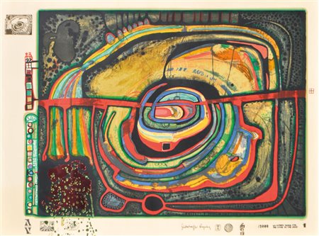 Friedenreich Hundertwasser (Wien 1928 - Pazifischer Ozean, an Bord der Queen...