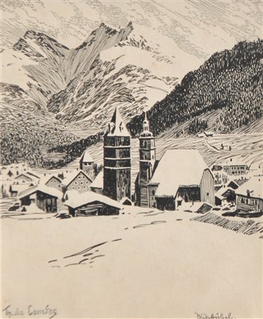 Th. de Comtes Kitzbühel, 1920 ca.;China, 18 x 15 cm, in cornice Titolo, firma...