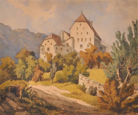 Maler um 1878/Pittore del 1878 ca. Castel Englaro a Appiano, 1878;Acquerello,...