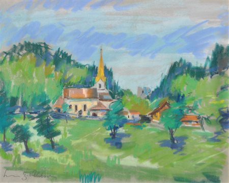 Erwin Lutz-Waldner (Meran/Merano 1912 - Innsbruck 1975) St. Arbogast presso...