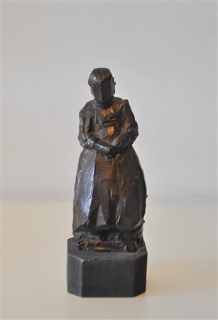 Karl Bodingbauer (Wien/Vienna 1903 - Schwaz 1946) Contadina;Bronzo, alt. 21...