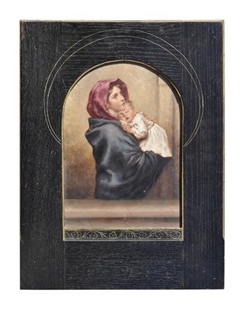 Nach/da Roberto Ferruzzi Madonna delle vie (1897);Olio su fotografia montata...