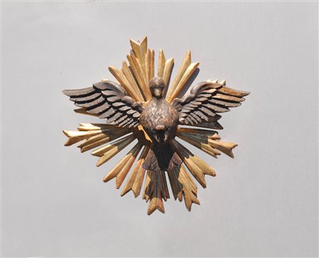 Anonym/Anonimo Colomba dello Spirito Santo con raggiera, area alpina, XIX...