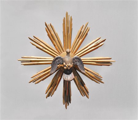 Anonym/Anonimo Colomba dello Spirito Santo con raggiera, area alpina, XIX...