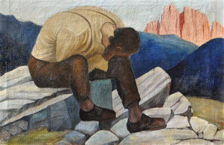 Thomas Walch Nachfolger/seguace, ca. 1930 La patria perduta;Olio su tela, 60...