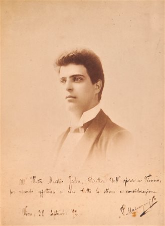 Anonym/Anonimo Ritratto fotografico del compositore Pietro Mascagni;con...