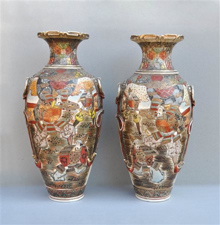 Anonym/Anonimo Coppia di vasi cinesi, XX secolo;Ceramica smaltata, h. 46 cm