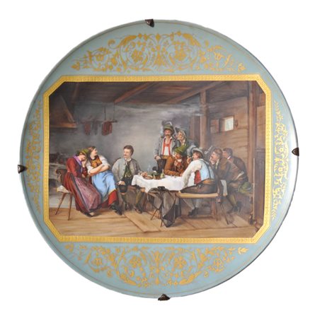 Anonym/Anonimo Piatto da parete "Der Salontiroler" di Franz von...