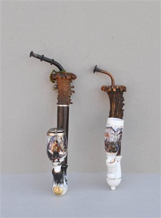 Anonym/Anonimo 2 pipe da riservista "Andreas Hofer" e"Vor dem Aufstand", 1900...