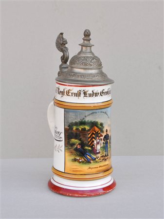 Anonym/Anonimo Boccale da riservista "Karl Kehrer..., 1897 ca;3a Comp. 1894...