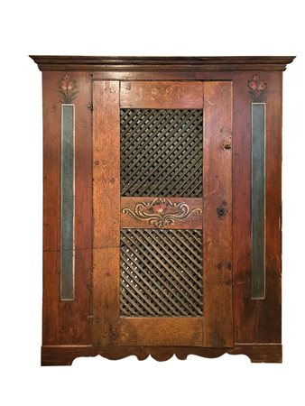 Anonym/Anonimo Armadio tirolese, 1820;Legno, decorazioni dipinte, 190 x 163 x...