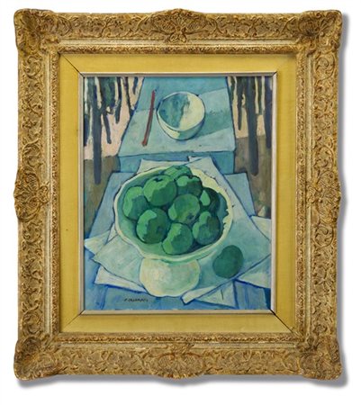 Felice Casorati "Le mele verdi (nella fruttiera)" 1962
olio su tela
cm 50x40
Fir