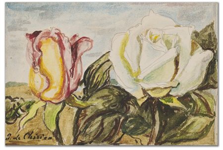 Giorgio De Chirico "Rose" 1960
matita e tempera su cartoncino
cm 13x20
Firmato i