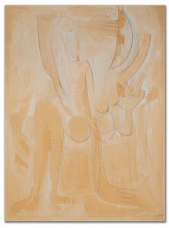 Wifredo Lam "Deux personnages" 1942
carboncino e tempera su carta
cm 101,5x76
Fi
