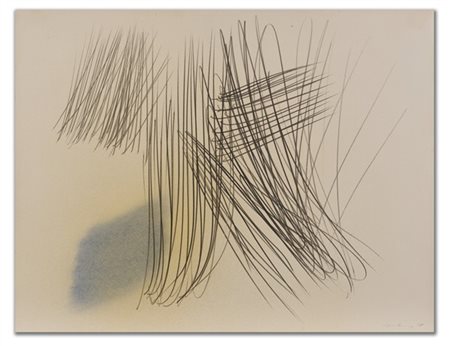 Hans Hartung "P1958-167" 1958
pastello e grafite su carta
cm 50x65,2
Firmato e d