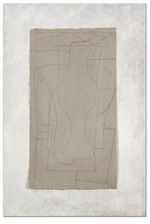 BEN NICHOLSON "Aegean Still Life" 1965-68
oil wash e matita su carta applicata s