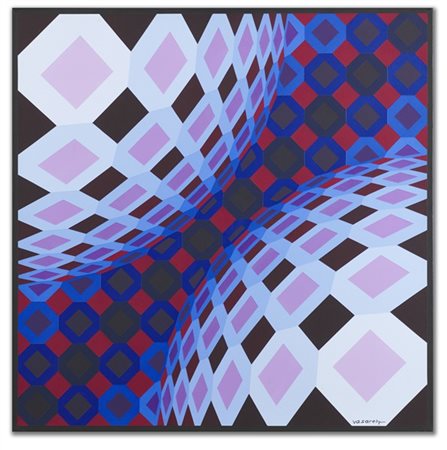 Victor Vasarely "Senza titolo" 1979-1990
acrilico su tela
cm 65x65
Firmato in ba