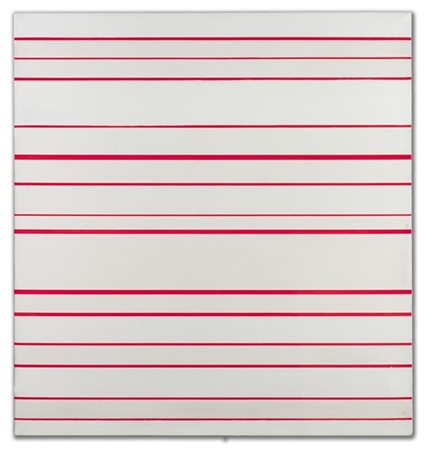 GÜNTER FRUHTRUNK "Steigende Ebenen" 1968
acrilico su tela
cm 75,5x70
Firmato con