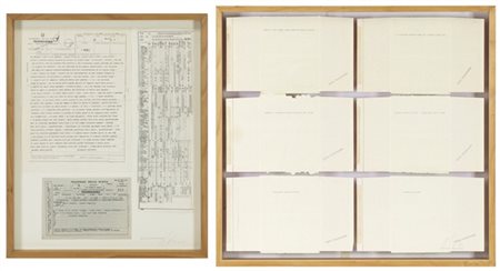 Pier Paolo Calzolari "Senza titolo (Telegramma)" 1976
tecnica mista su carta
dit