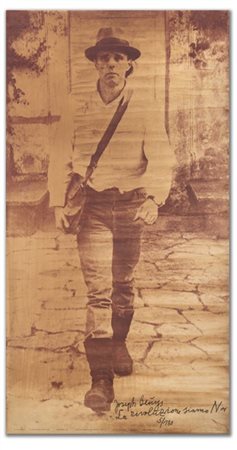 JOSEPH BEUYS "La rivoluzione siamo noi" 1972
serigrafia su poliestere
cm 188x100