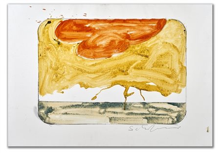 Mario Schifano "Senza titolo" 1972
smalto e grafite su tela
cm 70x100
Firmato in