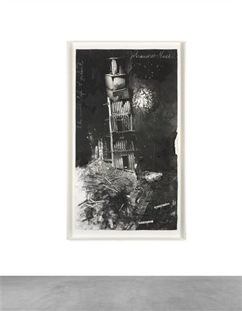 Anselm Kiefer "Johannis-Nacht" 2007
gouache, acrilico, inchiostro su collage di