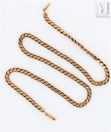 Collier Collier en or jaune 18k (750 millièmes) formé d'une maille fantaisie...