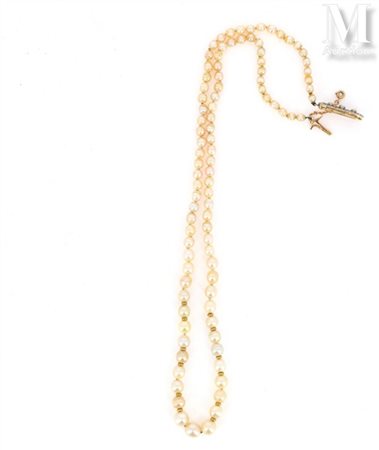 Collier de perles Collier formé de perles de culture et de perles...