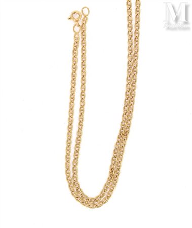 Collier Chaîne de cou en or jaune 18k (750 millièmes) formée d'une maille...