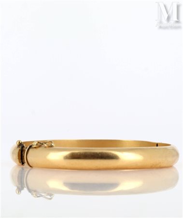 Bracelet jonc Bracelet jonc rigide ouvrant en or jaune 18k (750 millièmes),...