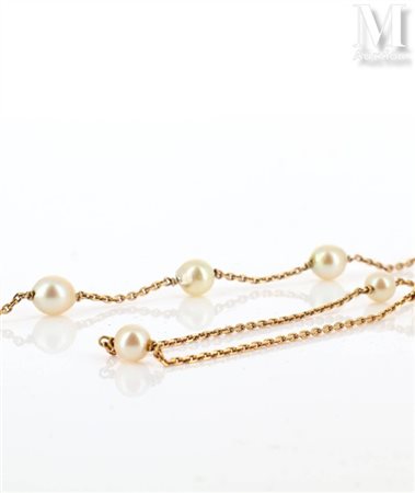 Demi parure Demi parure en or jaune 18k (750 millièmes) comprenant un collier...