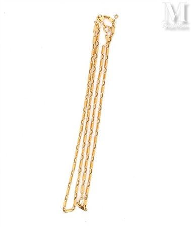 Chaîne de cou Chaîne de cou en or jaune 18k (750 millièmes) formée d'une...