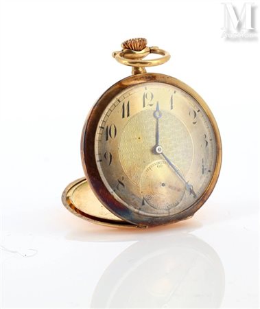 Montre de gousset Montre de gousset en or jaune 18k (750 millièmes), cadran...