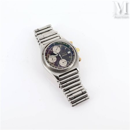 BREITLING Réf.: 81.950 Chronomat Montre en acier et plaqué or. Cadran fond...