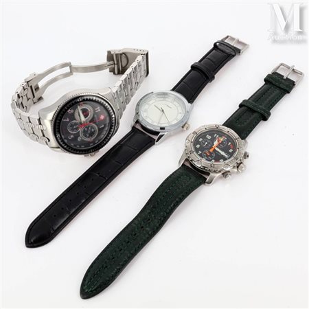 Lot de montres Ensemble de trois montres: - S.T. DUPONT montre bracelet,...