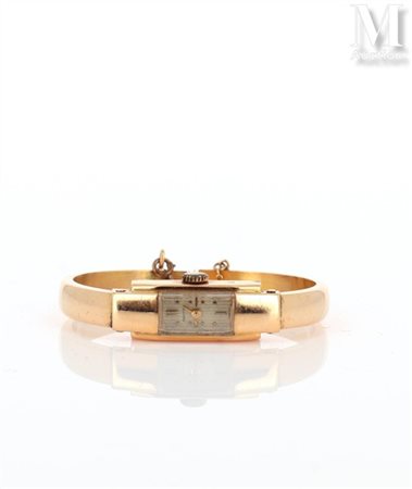 Montre bracelet Montre de dame en or jaune 18k (750 millièmes) rigide et...